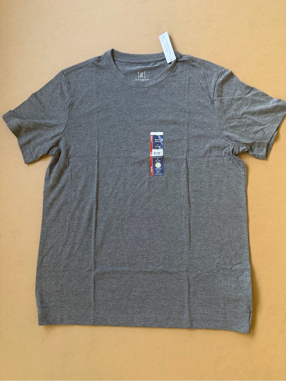 George Men's Short Sleeve Crew Neck T-Shirt in Gray